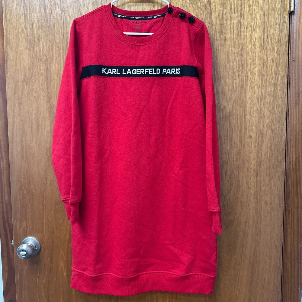 Karl Lagerfeld Sweatshirt Dress - Medium - Picture 1 of 4